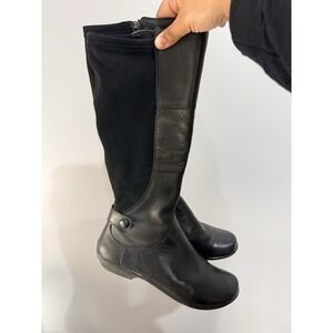 Dansko Francesca Odette Tall Nappa Milled Leather Comfort Boots Size 38